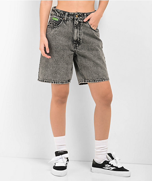 Acid wash hot sale denim shorts