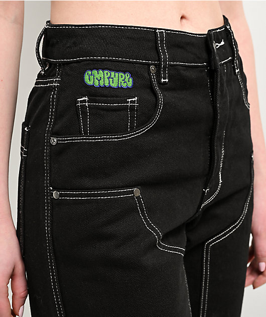 【PORTERNA】Etirene Carpenter Trousers Empyre Tori Black Double Knee Carpenter Pants | Zumiez