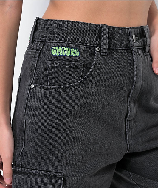 Empyre Tori Coal Denim Cargo Shorts