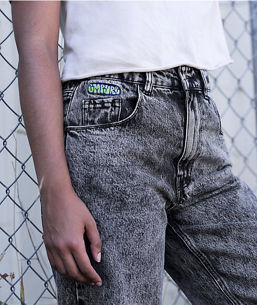Empyre Tori Jeans negros de skate con lavado ácido