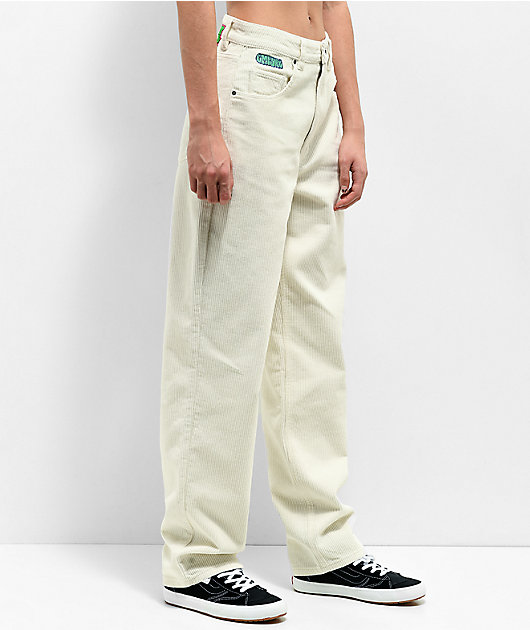 Empyre Tori pantalones de skate de pana blanca
