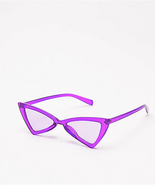 Empyre Transluscent Purple Bowtie Sunglasses