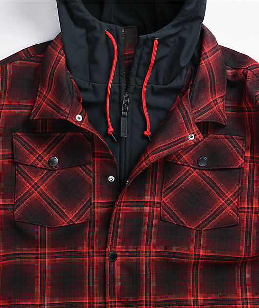 Empyre Traversed Red & Black Plaid 10K Snowboard Jacket Zumiez