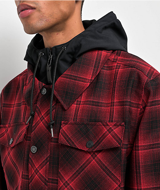 Empyre Traversed Red Black Plaid 10K Snowboard Jacket 2024 Zumiez