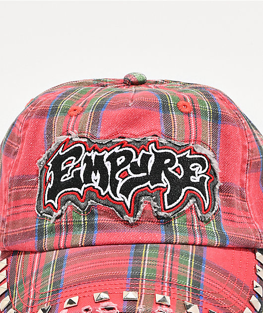 Empyre Tripp Plaid Red Strapback Hat