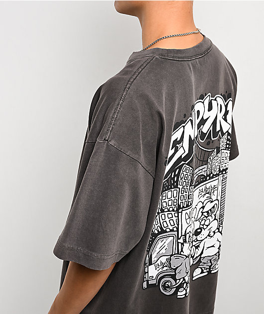 Empyre Trouble Maker Grey Wash T-Shirt