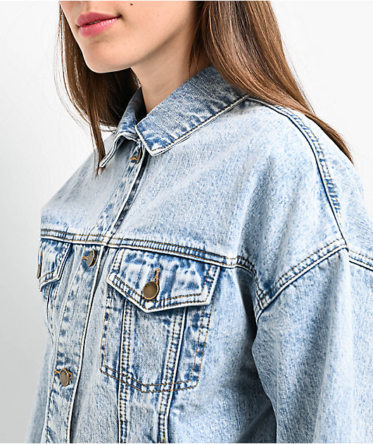 Empyre Trucker Light Blue Wash Button Up Denim Jacket