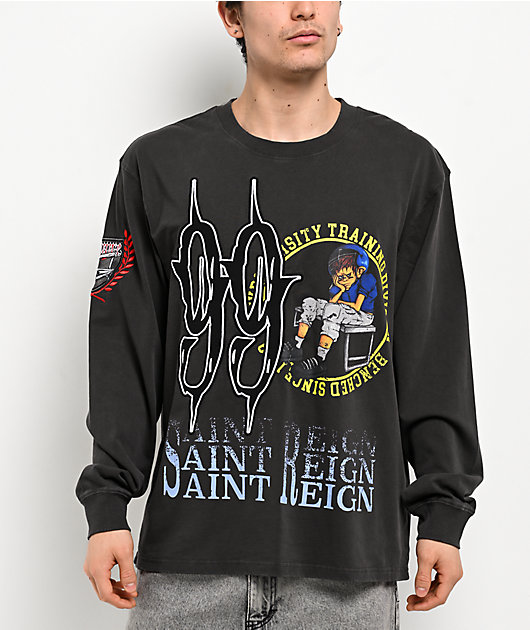 Empyre Tuff Stuff Dark Grey Boxy Long Sleeve T-Shirt | Zumiez