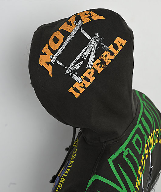 Empyre Tuff Stuff Dark Grey Crop Hoodie