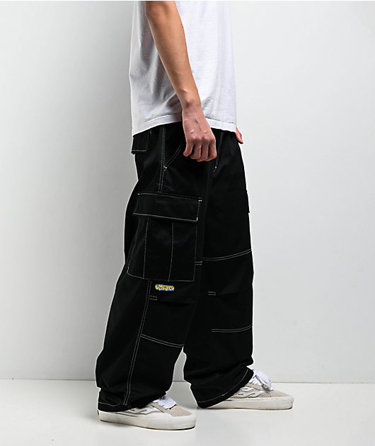 Empyre Ultra Loose Black Cargo Pants | Zumiez