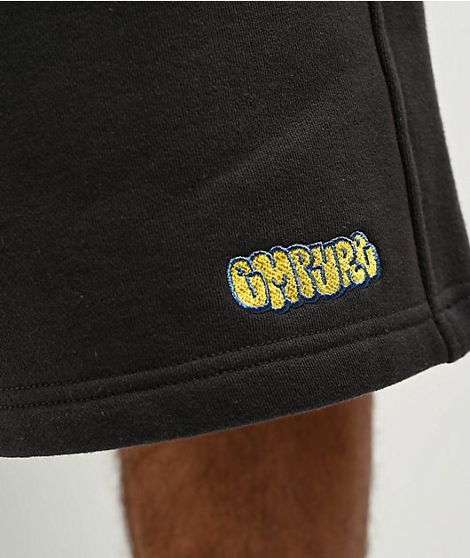 Empyre Ultra Loose Black Wash Skate Sweat Shorts