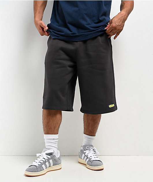 Empyre Ultra Loose Black Wash Skate Sweat Shorts | Zumiez