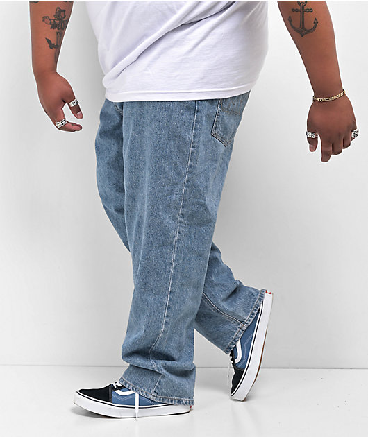 Empyre Loose Fit Baggy Light Wash Denim Skate Jeans - Size 30 - Blue - Skate Fit Jeans - Men's Clothing - at Zumiez