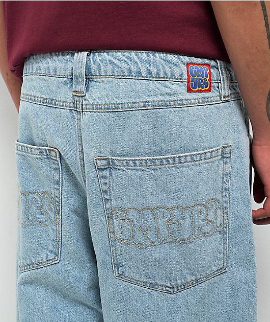 Empyre Loose Fit Baggy Light Wash Denim Skate Jeans - Size 30 - Blue - Skate Fit Jeans - Men's Clothing - at Zumiez