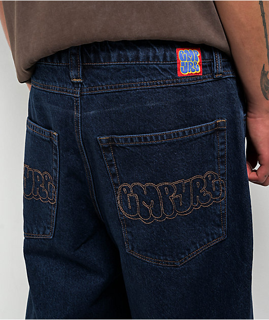 Dark Blue Regular Fit Stretch Jeans By NoLogo | NLGDRD-119 | Cilory.com