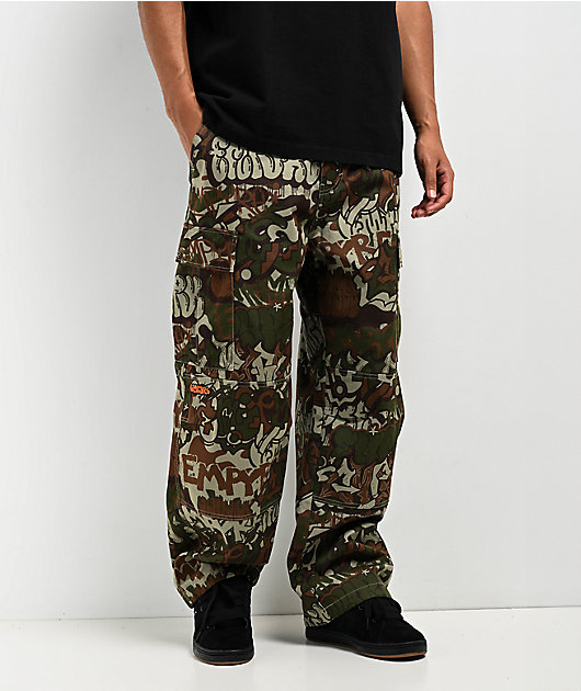 Empyre Ultra Loose Handstyle Cargo Camo Skate Pants Zumiez