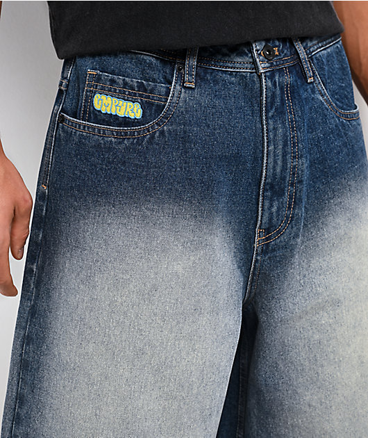 Empyre Ultra Loose Medium Blue Denim Skate Shorts