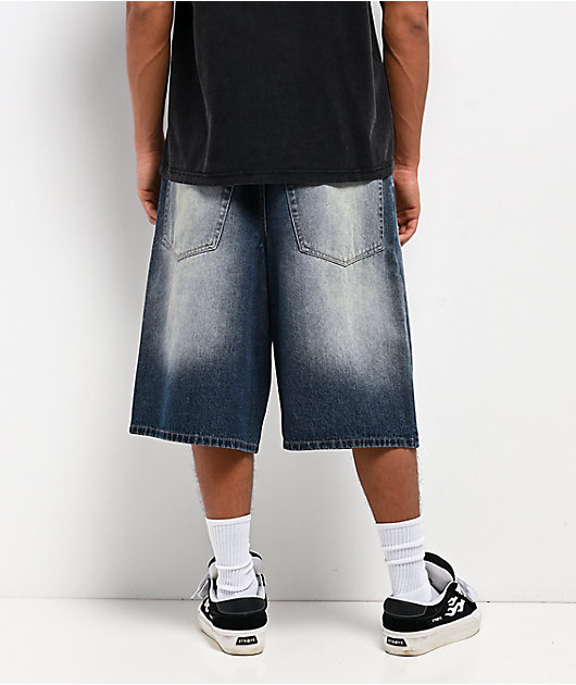 Empyre Ultra Loose Medium Blue Denim Skate Shorts