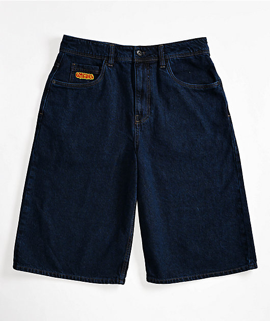 Empyre Ultra Wide- Dark Blue Skate Jean Shorts | Zumiez