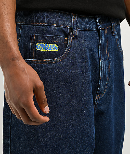Empyre Ultra Wide Evening Dark Blue Skate Jeans
