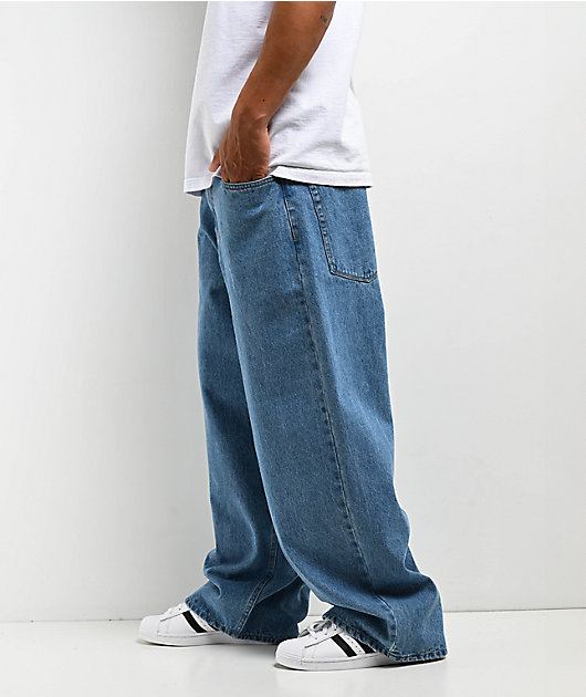 21-22 26.5センチEMPYRE Empyre Ultra Wide Fit Blake Medium Blue Wash Skate Jeans