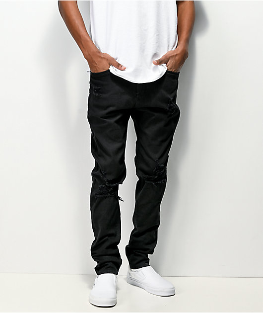 black slim tapered jeans 