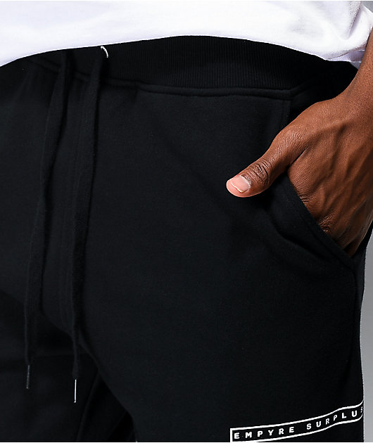 black jogger sweatpants