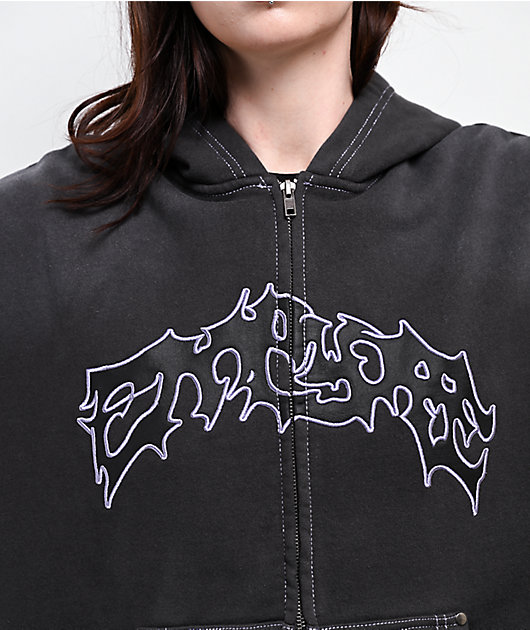 Empyre Willow Workwear Black Zip Hoodie