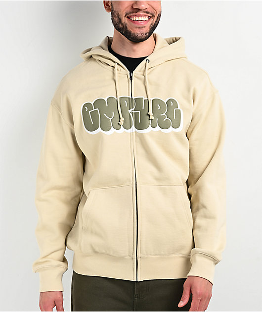 *p(R)ojectR® Bi-color Rib Zip Hoodie Empyre Yolked Natural Zip Hoodie | Zumiez