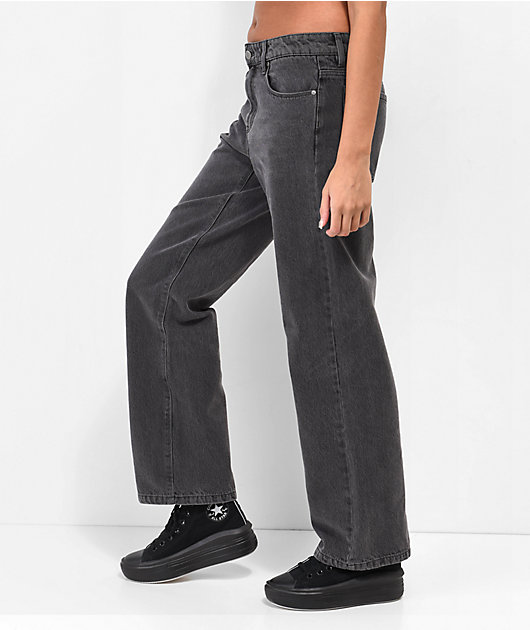 Empyre Zia Black Low-rise Vintage Straight Jeans