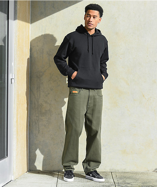 Empyre jeans de skate de corte holgado con diseño de hojas de uva