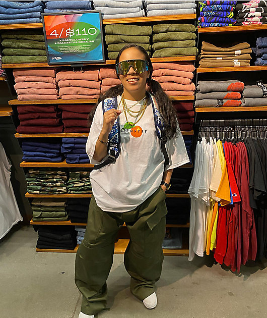 Empyre pantalones cargo de skate en verde olivo