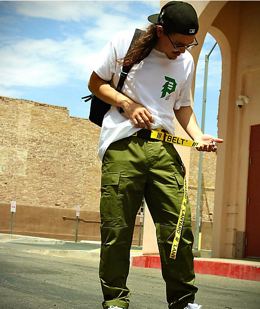 Empyre pantalones cargo de skate en verde olivo