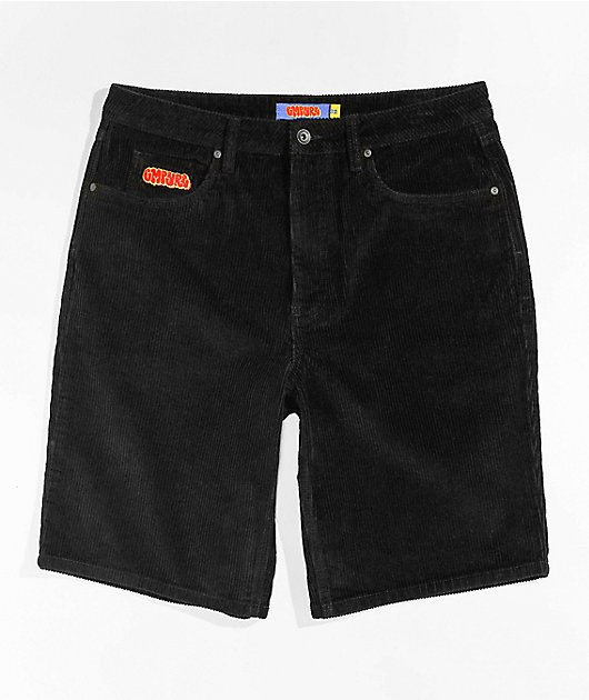 Empyre shorts de pana negra de corte holgado