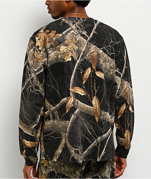 Empyre x Realtree EDGE Colors Black Camo Long Sleeve Pocket T-Shirt