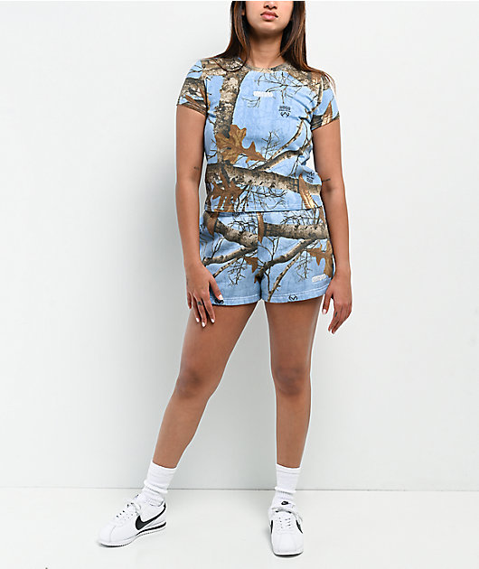 Empyre x Realtree EDGE Colors Blue Camo Boxy Crop T-Shirt