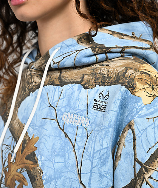 Sweat en coton bleu marine à imprimé camouflage et à col rond BOSS