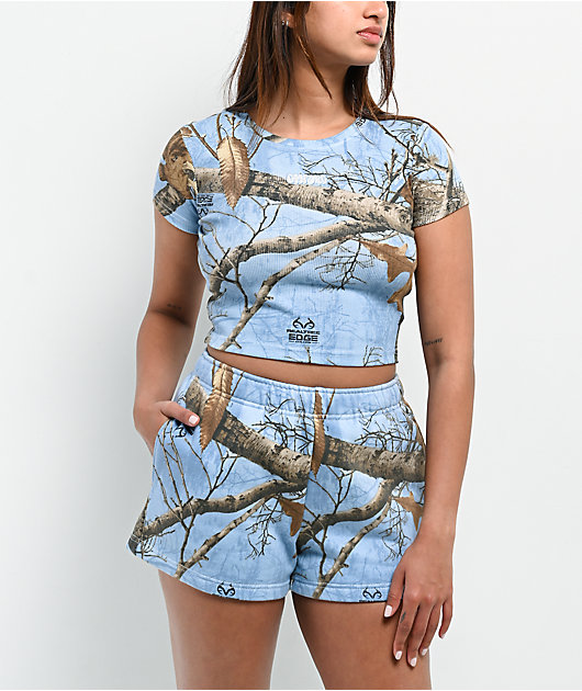 Empyre x Realtree EDGE Colors Blue Camo Crop T-Shirt