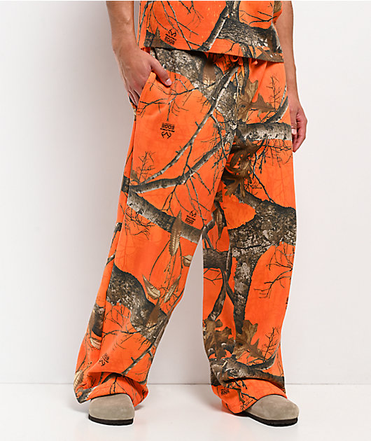パンツ seesee buggy pants REAL TREE Empyre x Realtree EDGE Colors Orange Camo Baggy Sweatpants | Zumiez