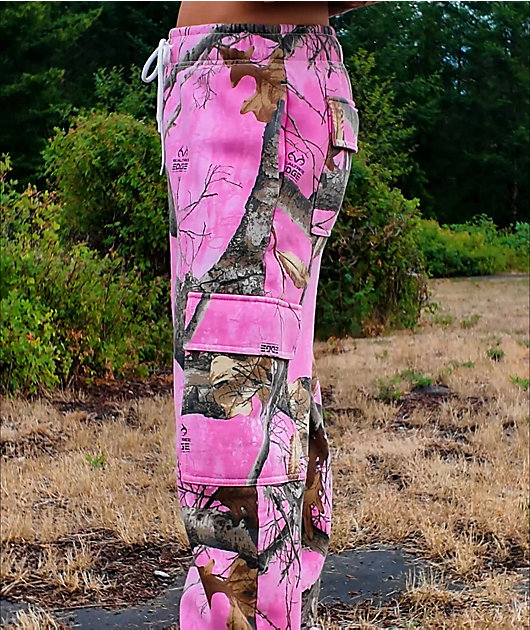 Deaile RealTree Baggy Pants ブラウン ピンクMサイズ Empyre x Realtree EDGE Colors Pink Cargo Sweatpants | Zumiez
