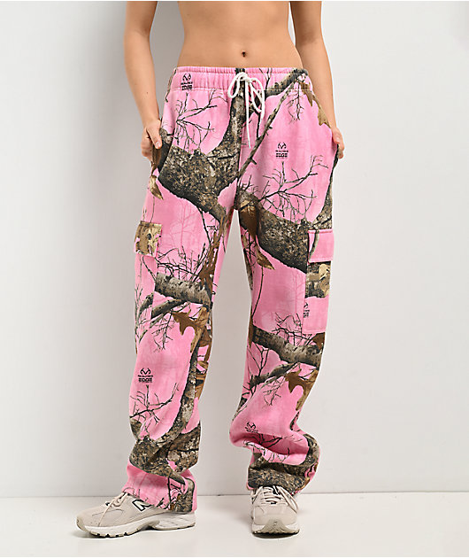 Empyre x Realtree EDGE Colors Pink Cargo Sweatpants | Zumiez