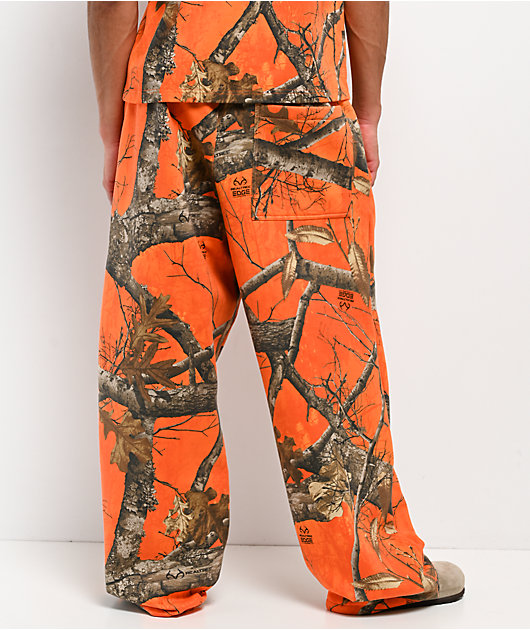 Empyre x Realtree Edge Orange Camo Baggy Sweatpants | Zumiez