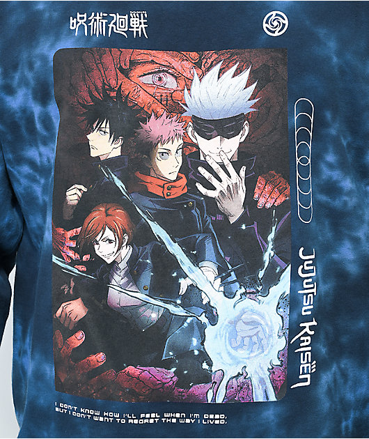 Episode x Jujutsu Kaisen Cover Camiseta tie dye de manga larga