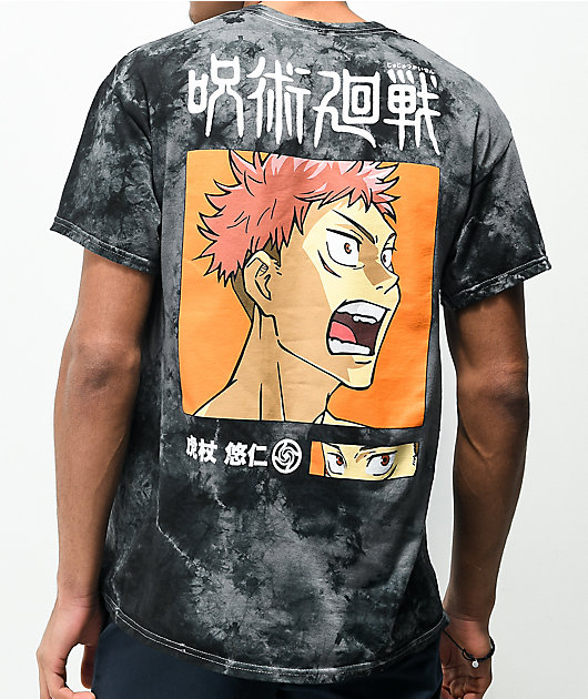 Episode x Jujutsu Kaisen Itadori Black Tie Dye T-Shirt | Zumiez