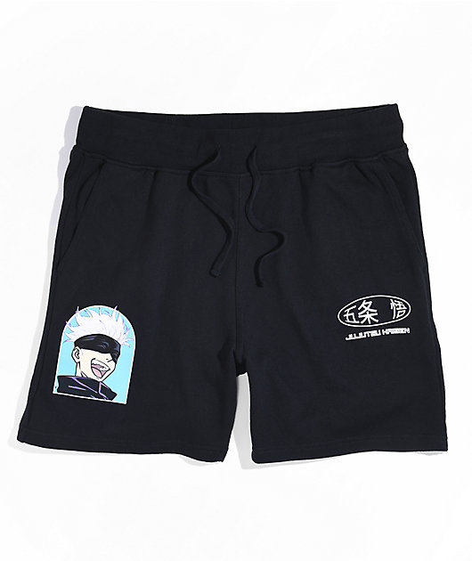Episode x Jujutsu Kaisen Laughing Gojo Black Sweat Shorts | Zumiez