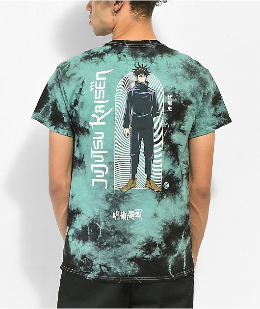 Episode x Jujutsu Kaisen Megumi camiseta tie dye verde