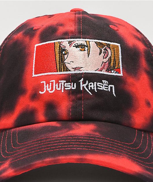 Episode x Jujutsu Kaisen Red & Black Tie Dye Strapback Hat