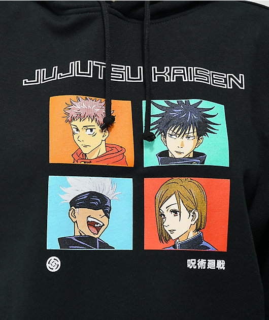 Episode x Jujutsu Kaisen Squad Sudadera negra con capucha