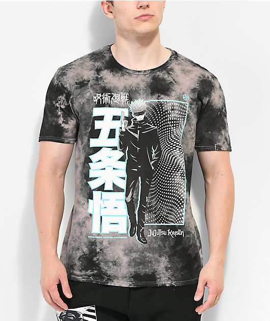 Episode x Jujutsu Kaisen Standing Gojo camiseta tie dye negra