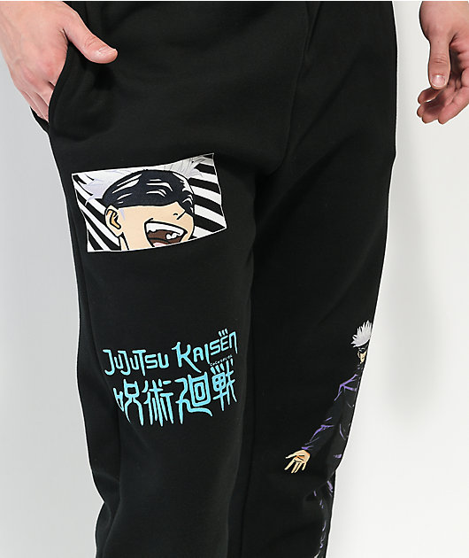 Episode x Jujutsu Kaisen Standing Gojo pantalones negros de chándal